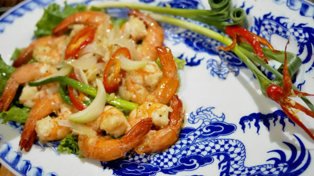istock Stir Fried Shrimp with Fish Sauce, Hue Style, Vietnam. 1635466963