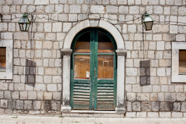 istock Old stone building texture background street view wall 1635477770