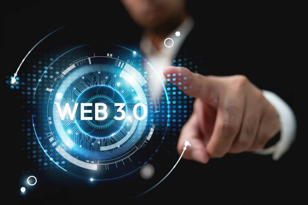 istock Web 3.0 concept image with businessman hand show web 3.0 1635496957