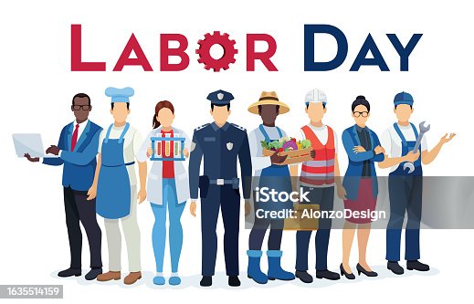 istock 1 Labor Day 15Happy Labor Day Poster with a group of workers. Happy Labor Day Banner. 1635514159