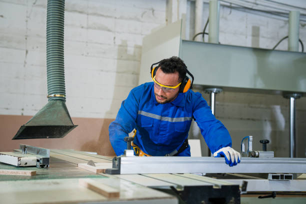 istock Modern industrial machine operator working in industrial factory. 1635516298
