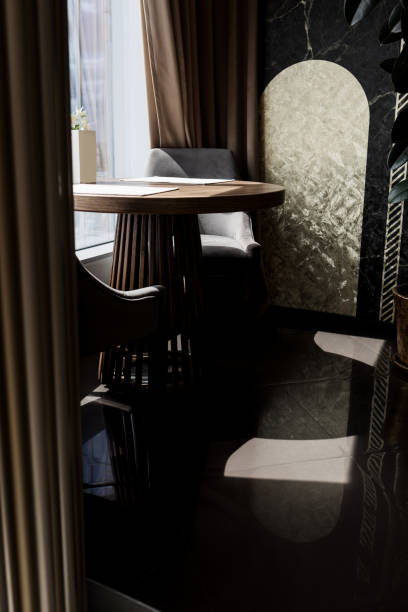 istock luxury furniture in cafe 1635518413