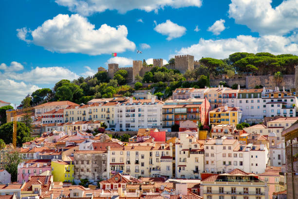 istock Aerial view over downtown Lisbon, Portugal. 1635522129