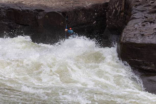 istock Adventurous kayaker navigating the challenging rapids of the Gauley River in West Virginia 1635552505
