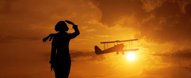 National aviation day background. USA holiday.