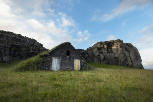 istock Old traditional Icelandic mud house 1635576742