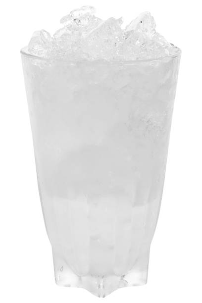 Crushed ice in glass