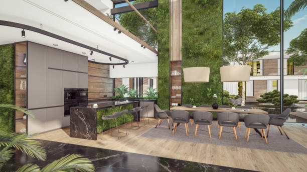 istock 3d rendering of expensive cozy interior with green walls in night 1635753386
