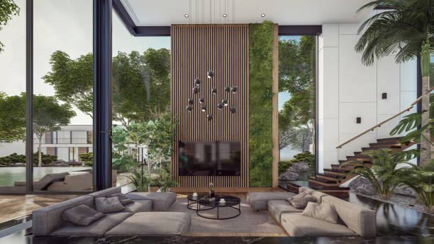 istock 3d rendering of expensive cozy interior with green walls in night 1635753411
