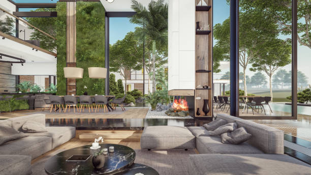istock 3d rendering of expensive cozy interior with green walls in night 1635753412