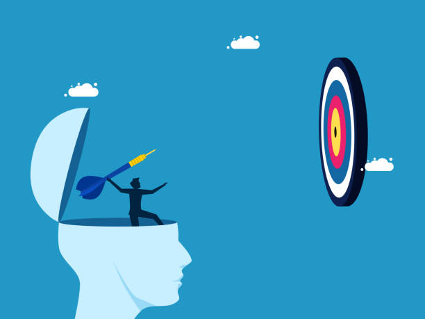 istock Achieving attitude. Focused businessman aiming darts to hit the target 1635778591