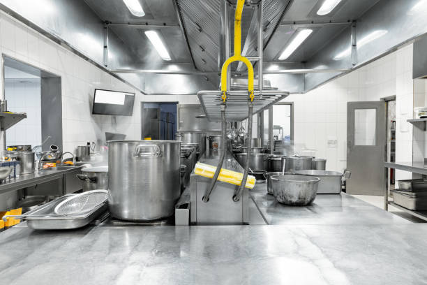 istock Kitchen appliances in professional kitchen in a modern restaurant 1635779115