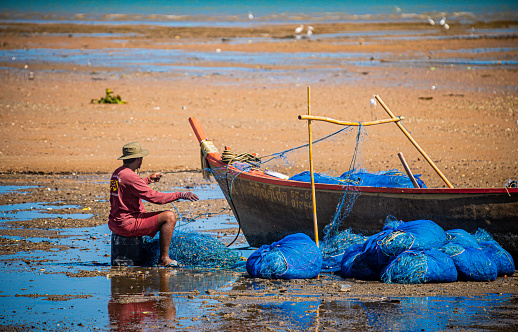 fishermen on the lake, Myanmar.