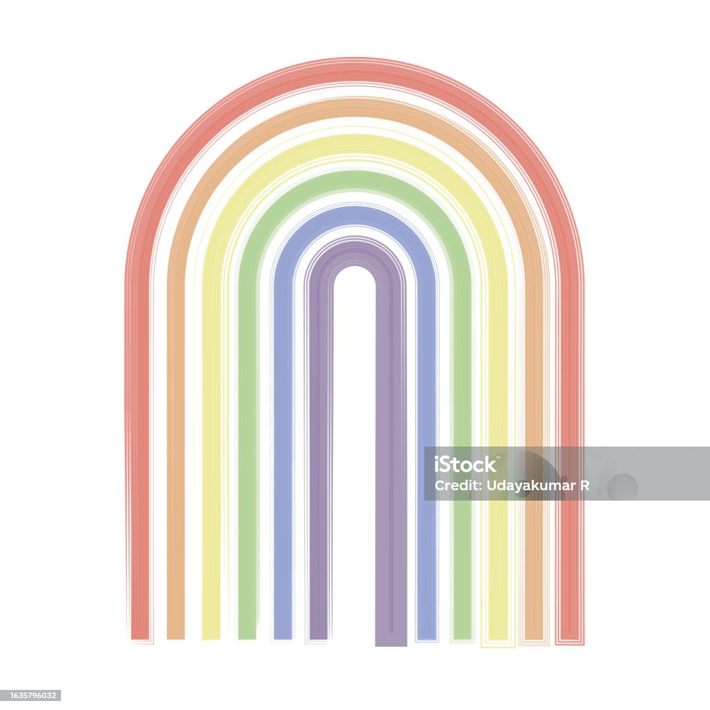Simplistic Rainbow Simple Color Rainbow Element Vector Illustration Stock Illustration ...