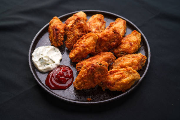 istock Crispy Chicken and Tomato Sauce with Mayo Sauce 1635799323