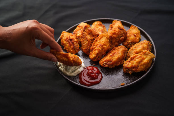 istock Crispy Chicken and Tomato Sauce with Mayo Sauce 1635799418