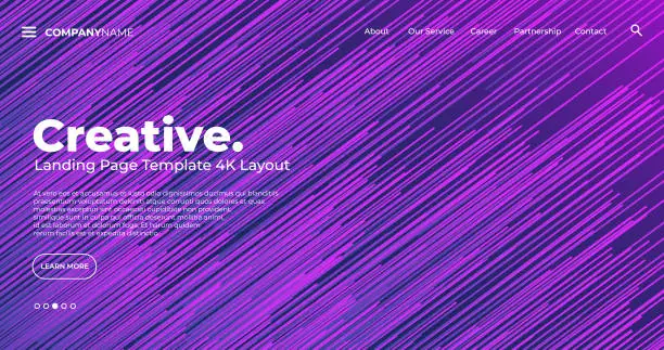 Vector illustration of 4K Landing Page Template - Abstract dynamic, modern, futuristic, multi colored, simple for website template background