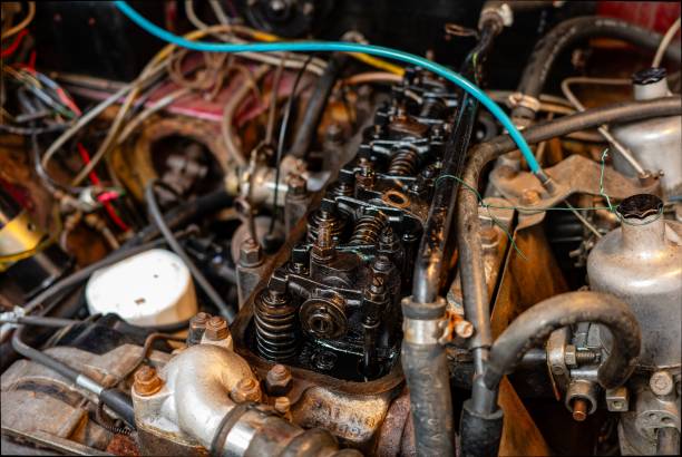 istock British Classic sports car internals of engine closeup 1635848308