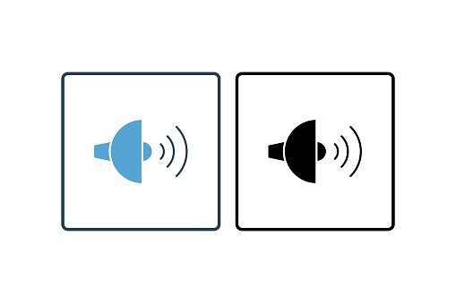 Speaker Icon. Icon related to multimedia and entertainment. suitable for web site design, app, user interfaces. Solid icon style. Simple vector design editable