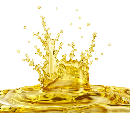 Olive oil, car engine oil, oily liquid 3D splash isolated. Skin care, natural beauty, cosmetic industry, automotive oil, healthy food vegetable oil, balanced diet advertising design splashing element