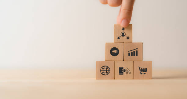 istock Affiliate marketing, online business model concept. Creating relationships strategy between merchants, affiliates, and customers. Generated revenue by rewarding affiliates for referring customers. 1635922059