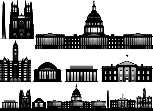 Washington DC skyline and buildings.