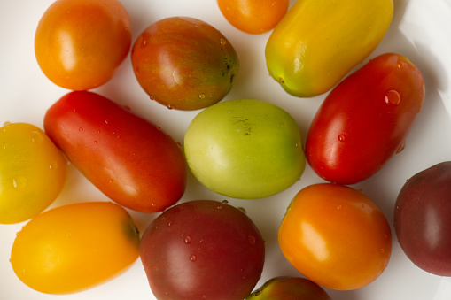 Colorful mini tomatoes.