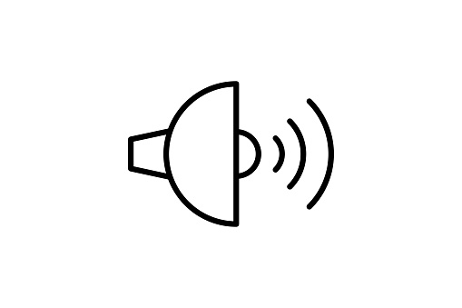 Speaker Icon. Icon related to multimedia and entertainment. suitable for web site design, app, user interfaces. line icon style. Simple vector design editable