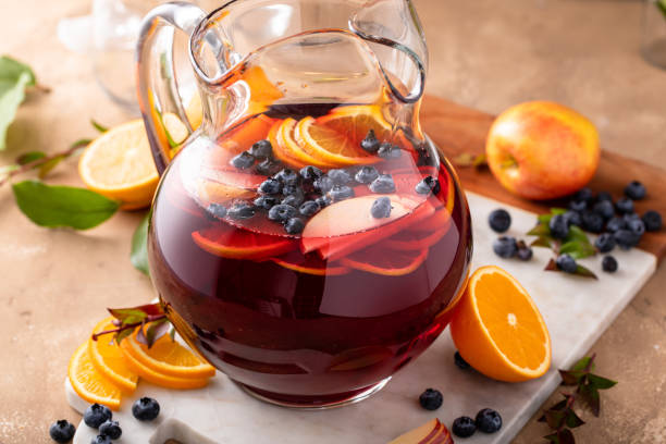 istock Refreshing summer berry sangria with apples, oranges and blueberry 1636017703