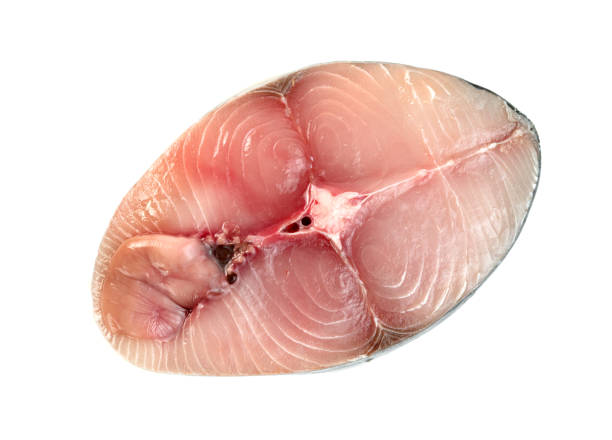 istock Spanish mackerel slice or spotted mackerels isolated on white background ,Scomberomorus 1636054348
