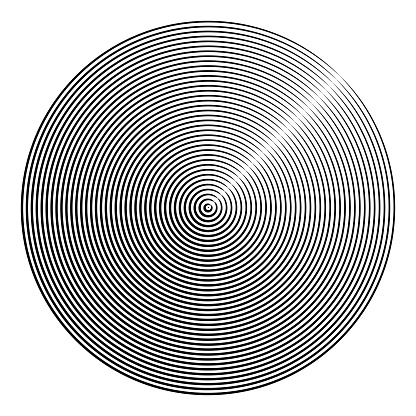 Abstract Circular Concentric Lines Pattern Circle Design Element Stock ...