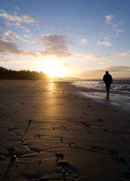 istock Golden hour walk on the beach. 1636102386