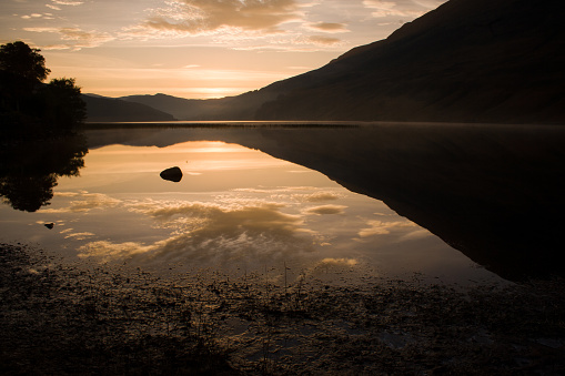 Loch Beannacharain, Scardroy, Strathconon, at sunrise.