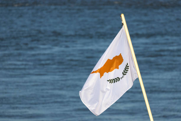 Cypriot flag on the stern of a ship