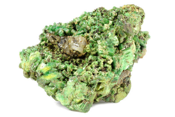 istock torbernite (uranium ore) from Margabal Mine, France 1636193823