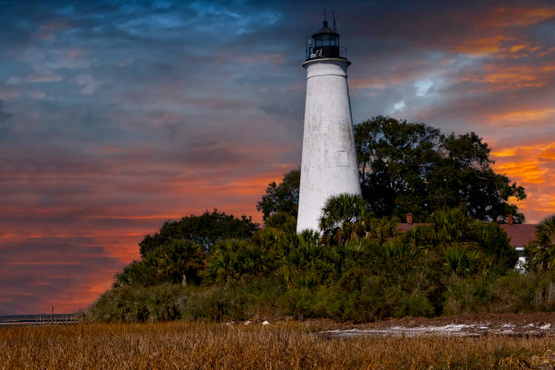 istock Lighthouse At St. Marks Wildlife Refuge in Northern Florida 1636250930
