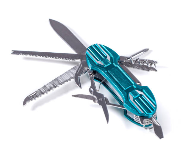 istock A multifunction folding knives isolated on white background 1636288898