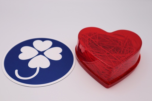 Japanese handicapped mark and heart photo