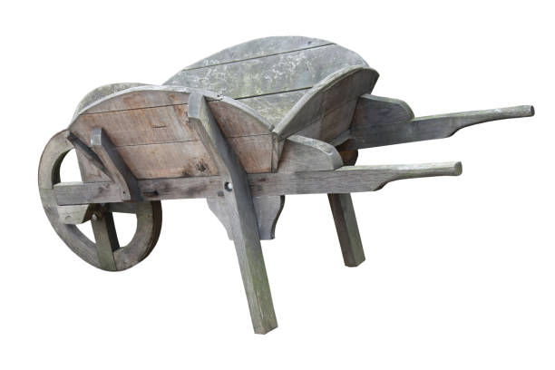 istock Wooden Gardening Wheelbarrow. 1636389613