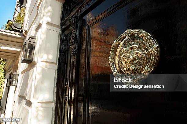 Brass Door Knocker Mayfair London Xxxl Stock Photo - Download Image Now - Mayfair, London - England, Door Knocker