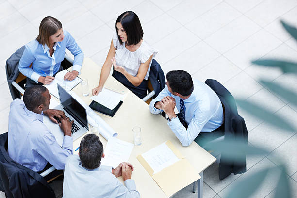 istock Meeting of corporate minds 163640940