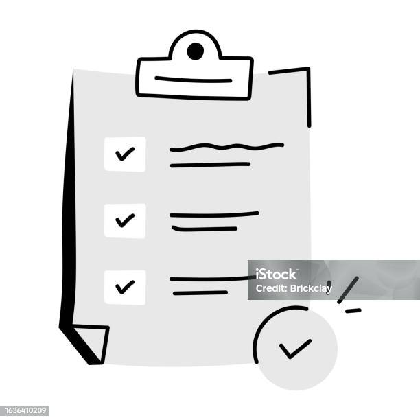 To Complete Task Sign Tasks Complete Stock Illustration - Download Image Now - Paper, Check ...
