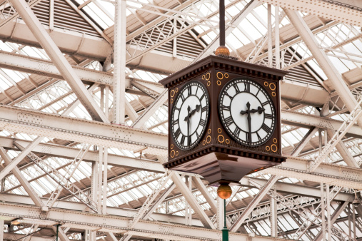 The famous clock at Glasgow's Central (railway) station.