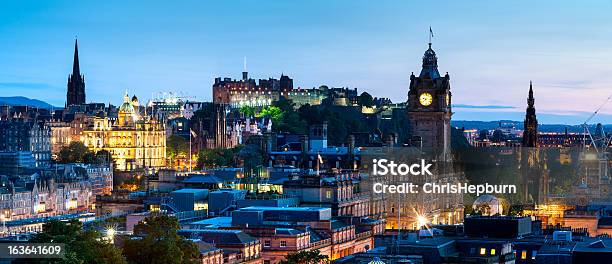 Edinburgh Panoramic Cityscape Scotland Stock Photo - Download Image Now - Edinburgh Castle, Edinburgh - Scotland, Scotland
