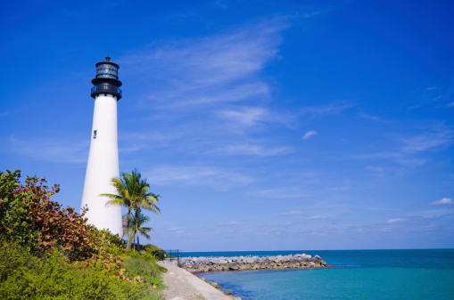 Cape Florida Lighthouse at Bill Baggs Park in Key Biscayne.