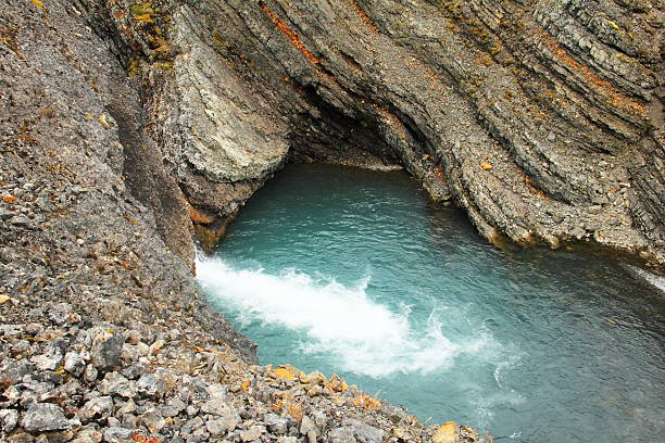 istock Water pond in rock, Spitsbergen (Svalbard) 163642360