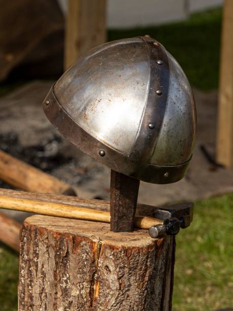 istock Knight's Metal Skull Cap. 1636431647