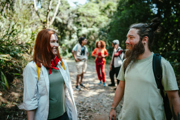 istock Friends talking in the forest 1636432766