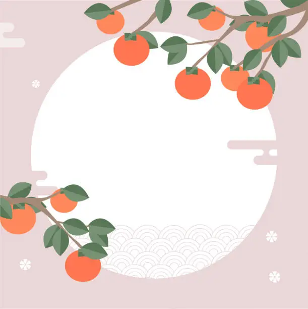 Vector illustration of A collection of frames and images related to traditional Korean holidays.