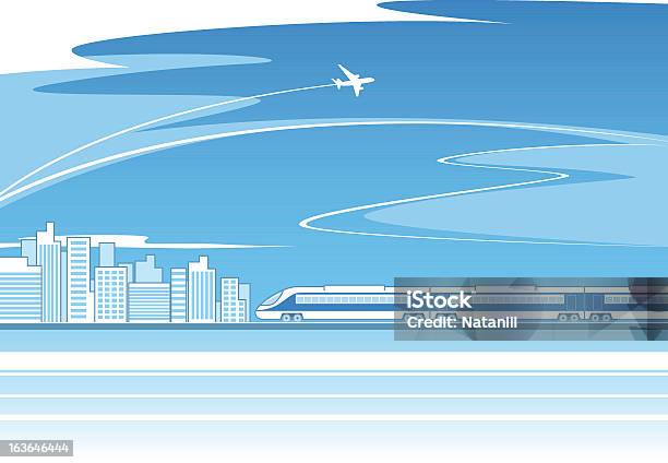 Train Concept Stock Illustration - Download Image Now - High Speed Train, Vector, Airplane